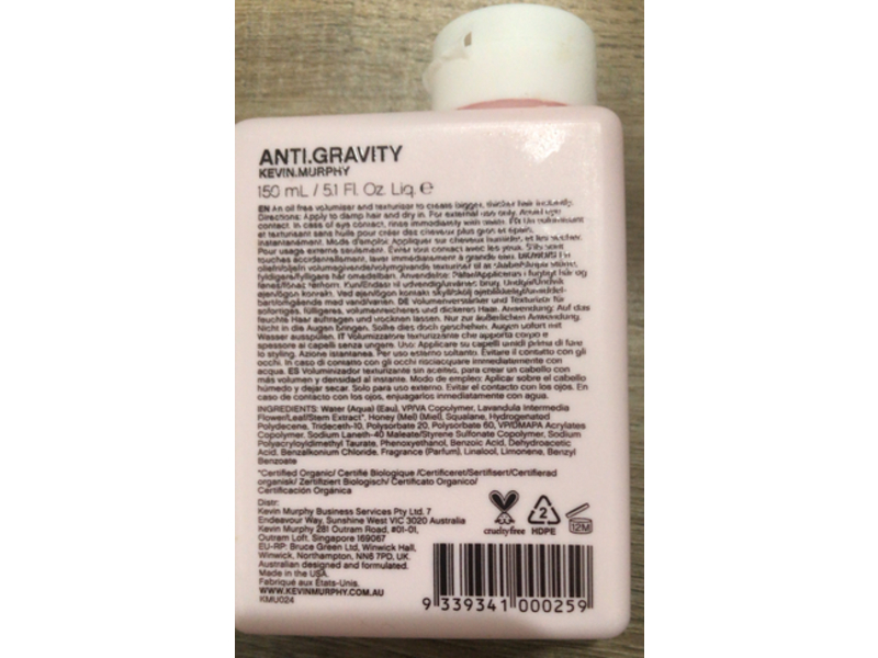 Kevin Murphy Anti Gravity Volumiser, 5.1fl oz/150 mL
