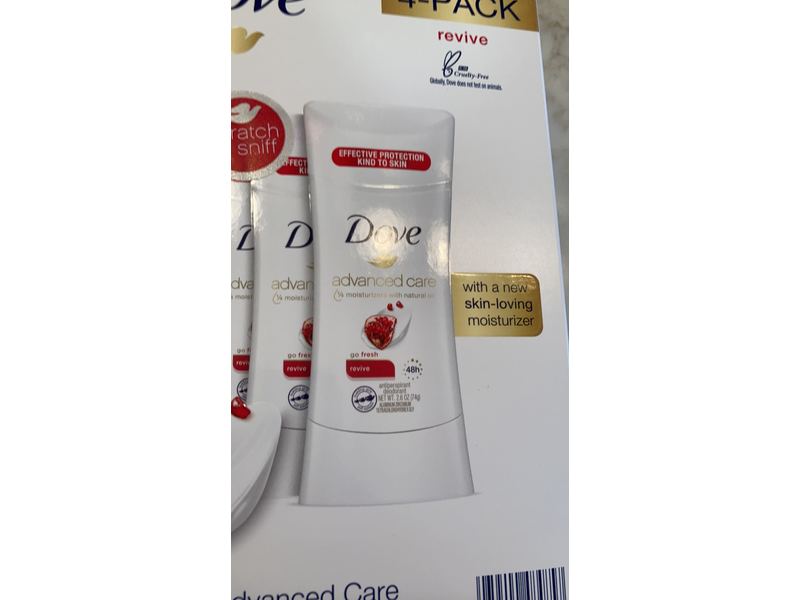 Dove Advanced Care Antiperspirant, Revive, 4 Pack