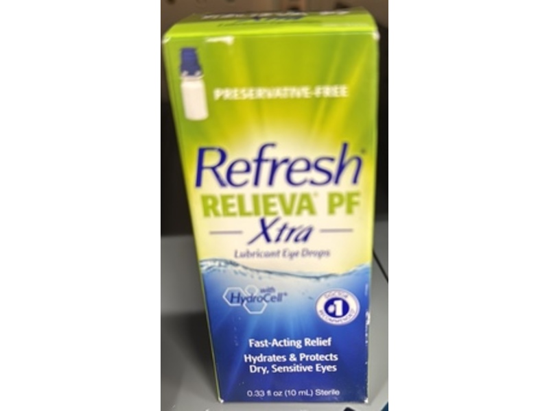 Refresh Relieva PF Xtra Lubricant Eye Drops, 0.33 fl oz/10 mL