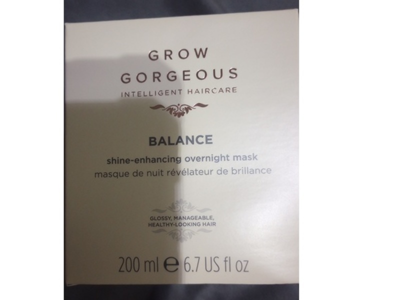 Grow Gorgeous Balance Shine-Enhancing Over Night Hair Mask, 6.7 fl oz/200 mL