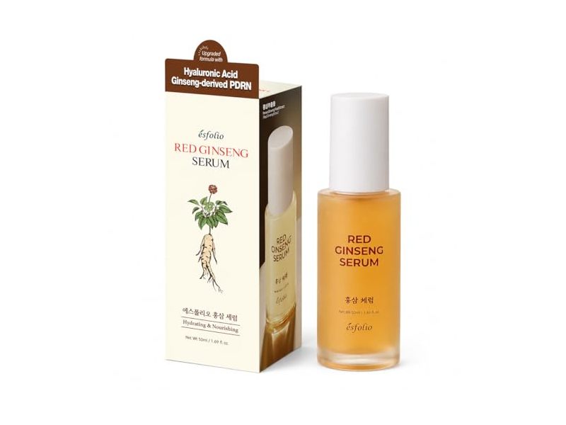 Esfolio Red Ginseng Serum, Hyaluronic Acid & Ginseng Derived Pdrn, 1.69 fl oz/50 mL
