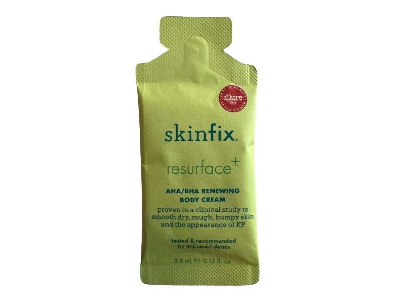 SkinFix Resurface AHA/BHA Renewing Body Cream, 0.12 fl oz/3.5 mL