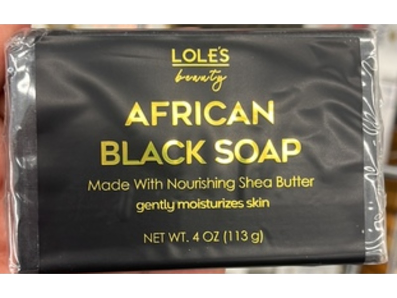 Lole's Beauty African Black Soap, Shea Butter, 4 oz/113 g