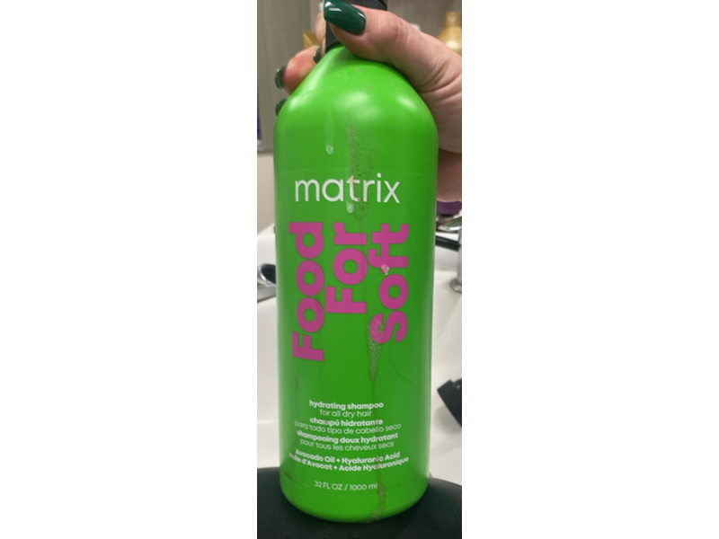 Matrix Food For Soft Hydrating Shampoo, Avocado Oil + Hyaluronic Acid, 32 fl oz/1000 mL