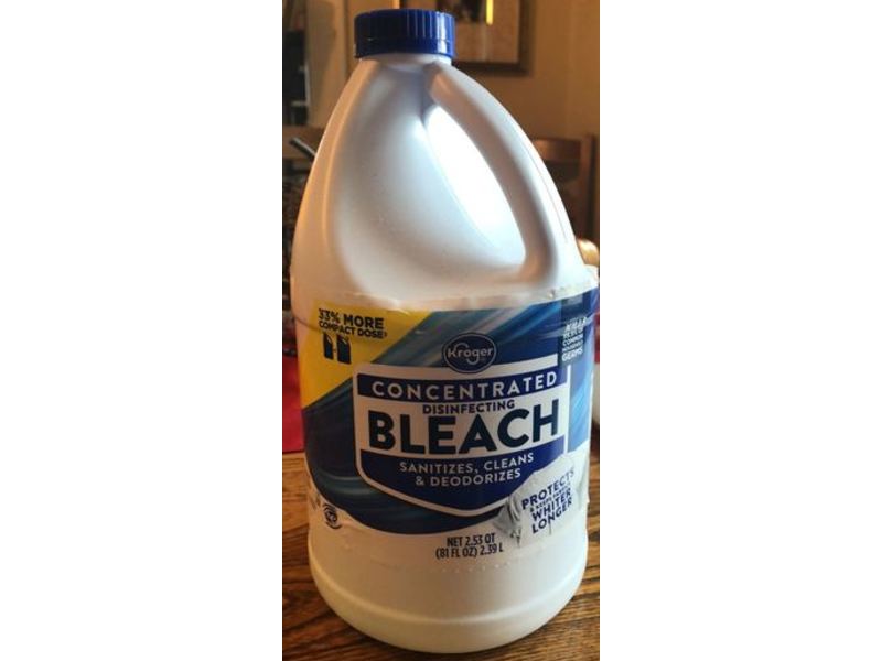 Kroger Concentrated Disinfecting Bleach, 81 fl oz/2.39 L