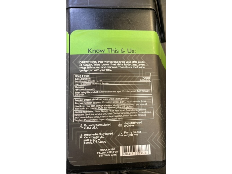 Klean Freak The Jug Tea Tree Antibacterial Body Wipes,120 Count