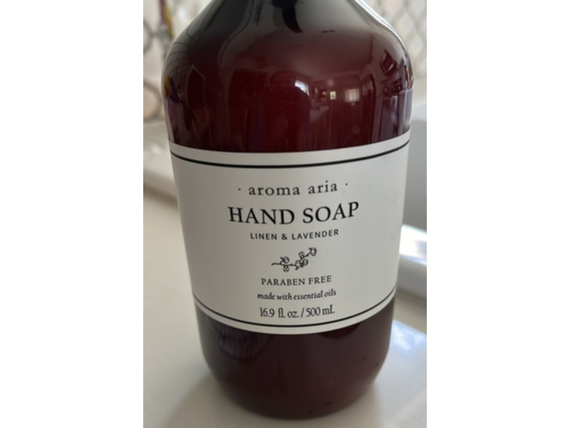 Aroma Aria Hand Soap, Linen & Lavender, 16.9 fl oz/500 mL