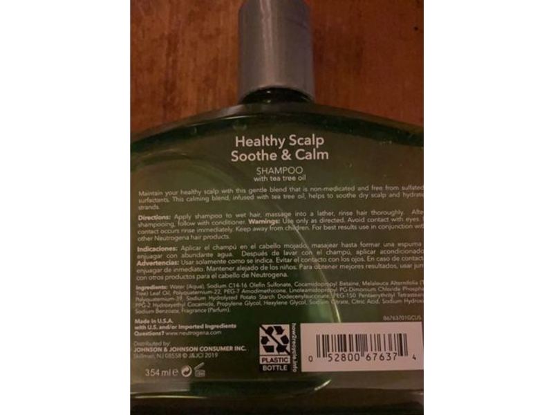 Neutrogena Healthy Scalp Soothe & Calm Shampoo, Tea Tree Oil, 12 fl oz/354 mL