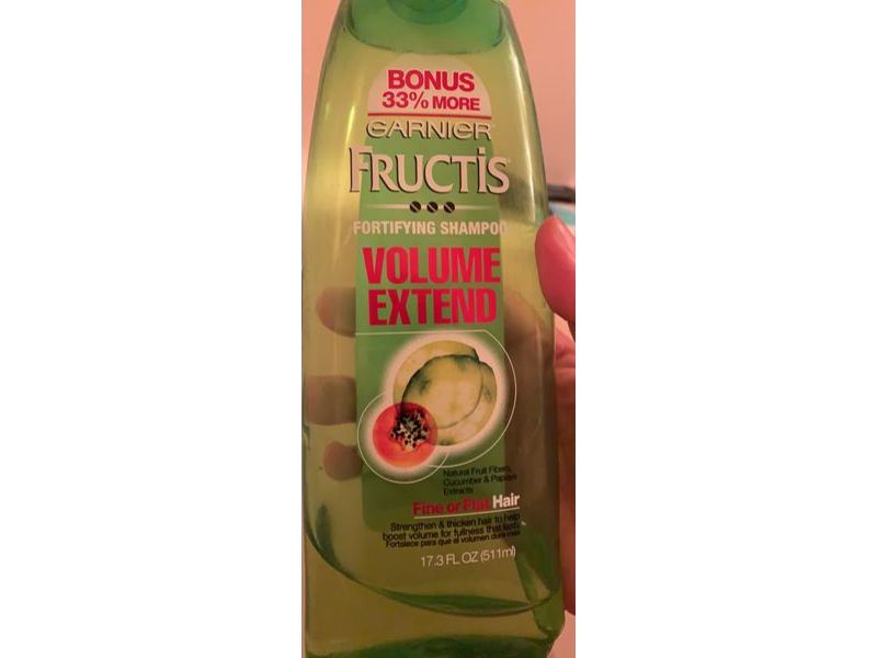 Garnier Fructis Fortifying Shampoo, Volume Extend, 17.3 fl oz/511 mL