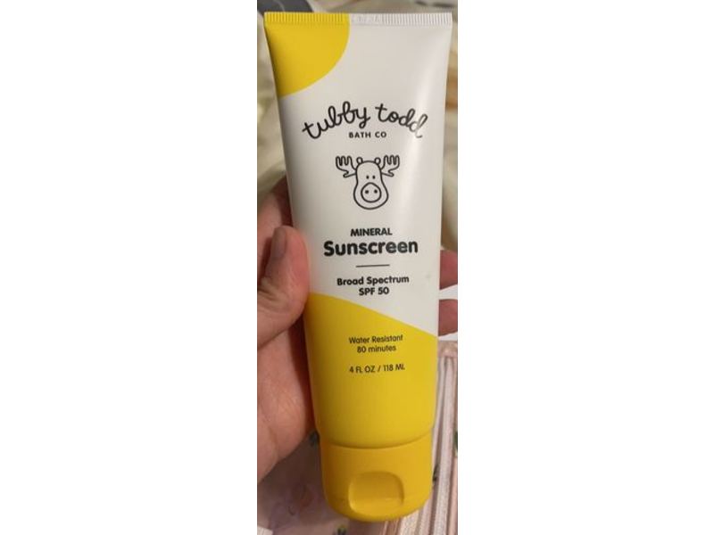 Tubby Todd Bath Co. Mineral Sunscreen, SPF 50, 4 fl oz/118 mL