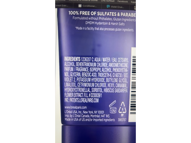 L'Oreal EverPure Toning Conditioner, 2.5 fl oz/75 mL