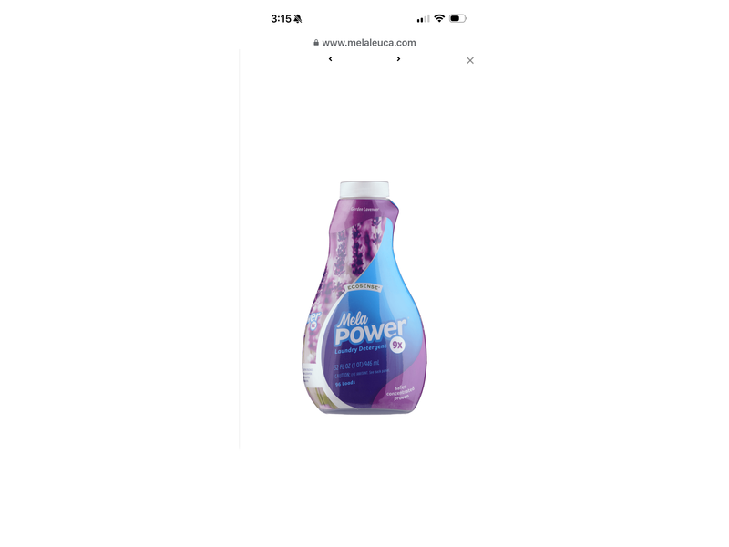 Melaleuca Mela Power Laundry Detergent, Garden Lavender, 96 Loads, 32 fl oz/946 mL