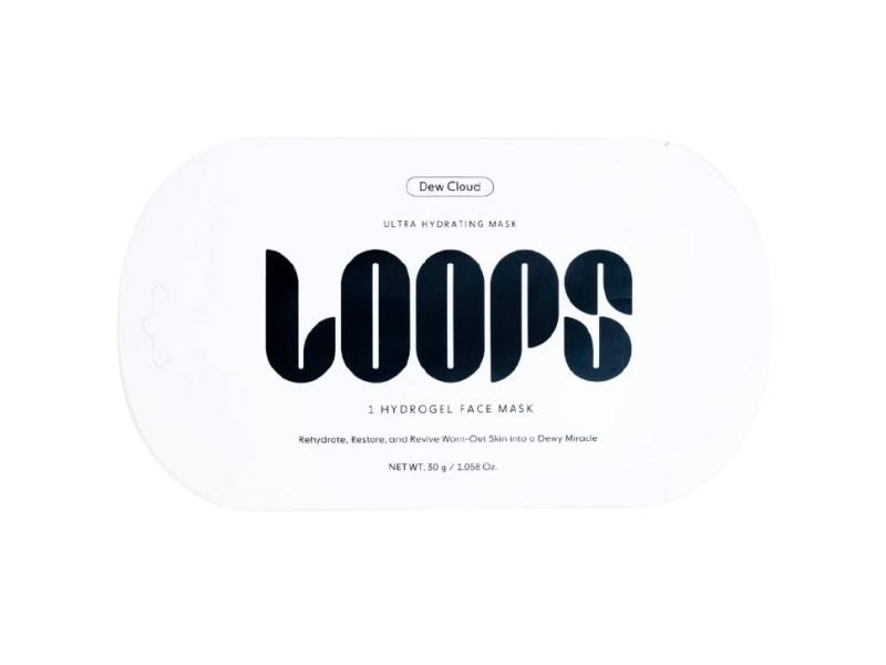 Loops Dew Cloud Ultra Hydrating Hydrogel Face Mask, 1.058 oz/30 g, Pack Of 5