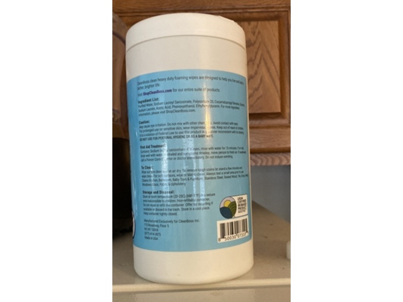 Clean Boss Wipes, Coco Coconut, 13 oz/379 g, 70 Count