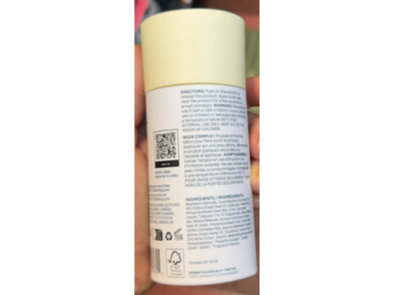 Attitude Natural Care Sensitive Natural Deodorant, Oatmeal + Argan Oil, 3 oz/85 g