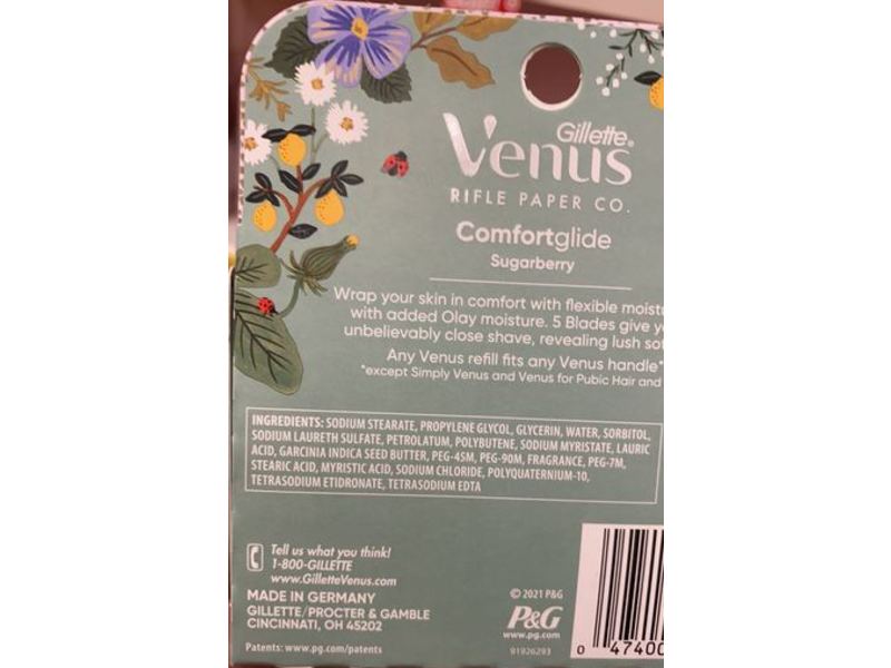 Gillette Venus Comfort Glide, Sugarberry, 5 Count