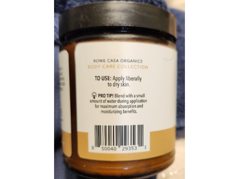 Rowe Casa Moisturizing Body Butter, Vanilla + Cocoa, 9 fl oz/266 mL