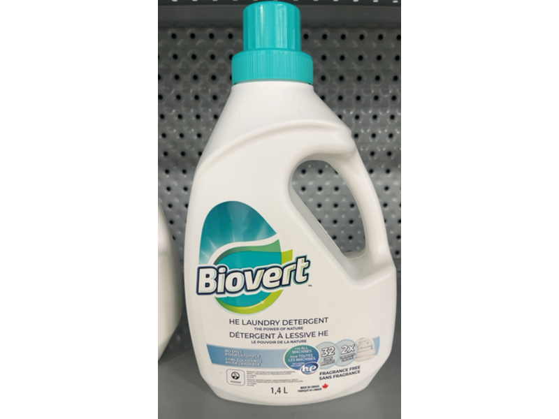 Biovert HE Laundry Detergent, 32 Loads, 1.4 L