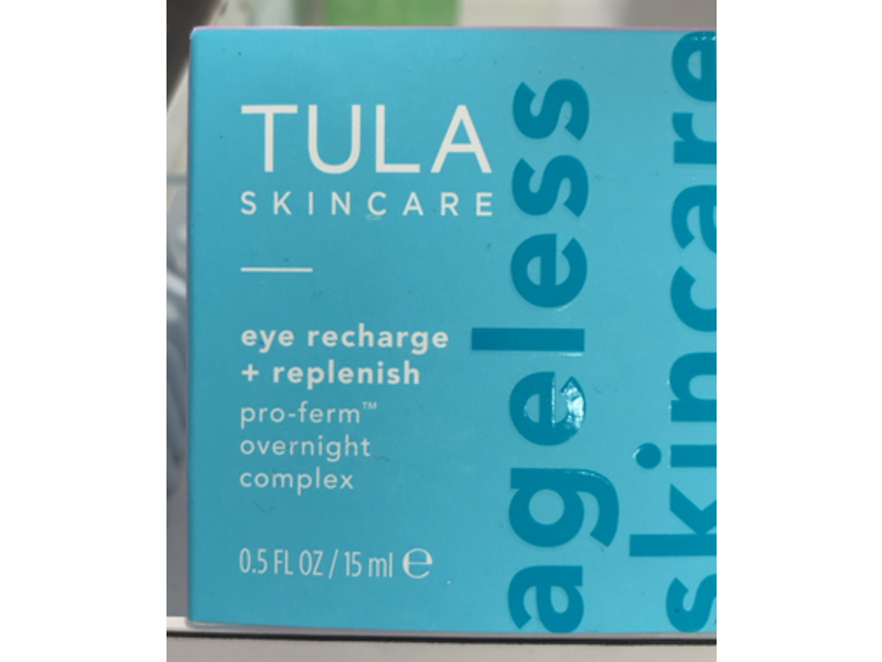 Tula Eye Recharge + Replenish Pro - Ferm Overnight Complex, 0.5 fl oz/15 mL