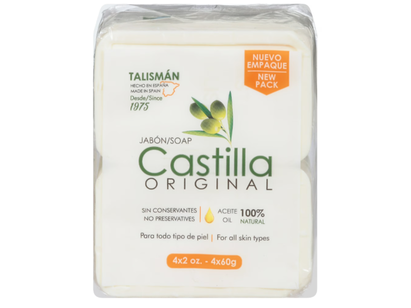 Talisman Castilla Original Soap Bars, 2 fl oz/60 g, 4 Count