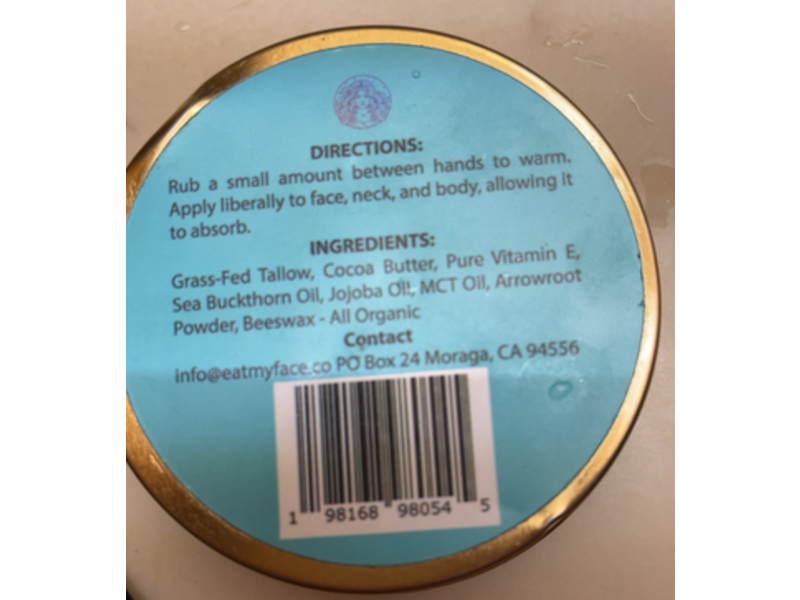 Eat My Face Original Moisturizer, Grass-Fed Tallow, 4 fl oz