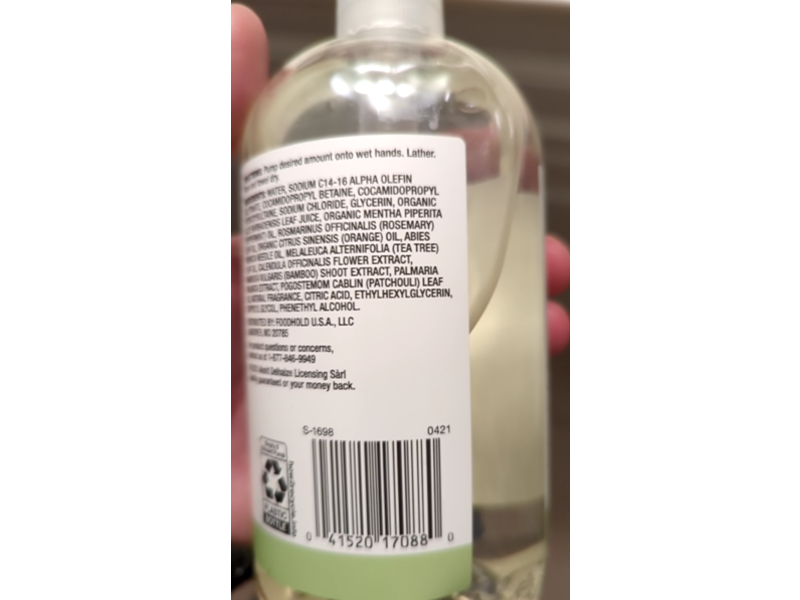 Nature's Promise Beauty Energizing Tea Tree Oil Hand Wash, Rosemary Mint, 16 fl oz/473 mL