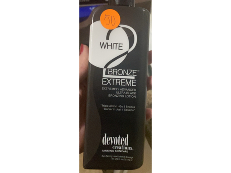 Devoted Creation White 2 Extreme Advance Black Bronzer, Go 3 Shades Darker, 8.5 fl oz/251 mL