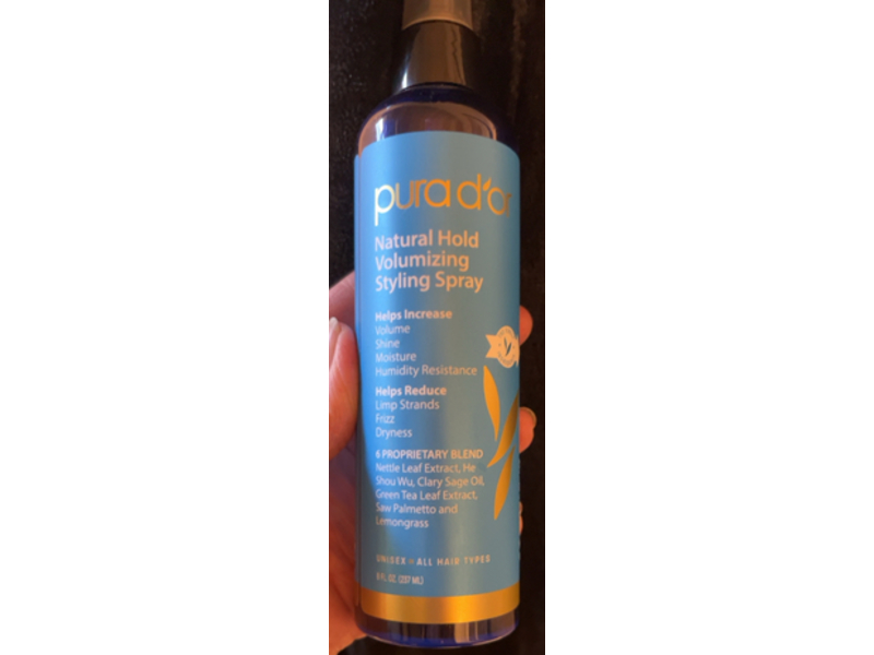 Purad'a Natural Hold Volumizing Styling Spray, 8 fl oz/237 mL