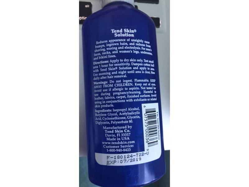 Tend Skin Solution For Ingrown Hair, 4 oz/118 mL