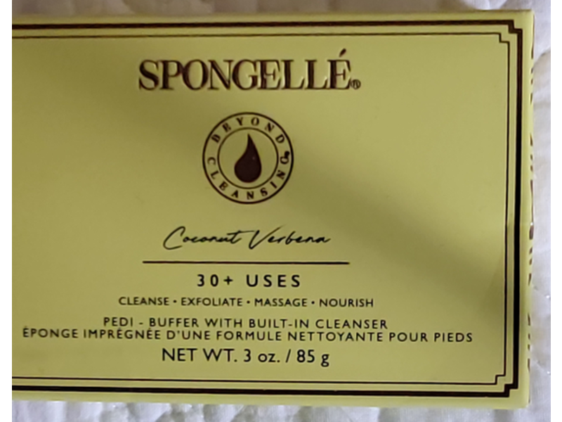 Spongelle Pedi Buffer, Coconut Verbena, 3 oz/85 g