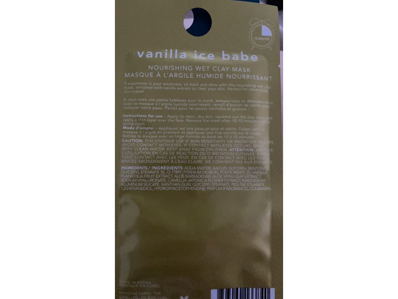 Holler And Glow Wet Clay mask, Vanilla Ice Babe, 0.50 fl oz/15 mL