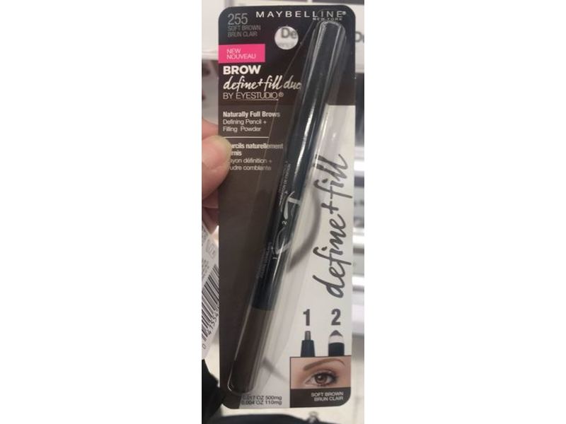 Maybelline New York By Eyestudio Brow Define + Fill Duo, 255 Soft Brown