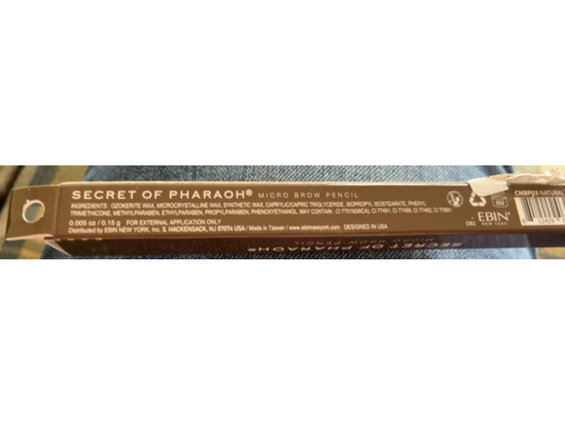 Ebin Secret Of Pharaoh Micro Brow Pencil, Natural Brown, 0.05 oz/0.15 g