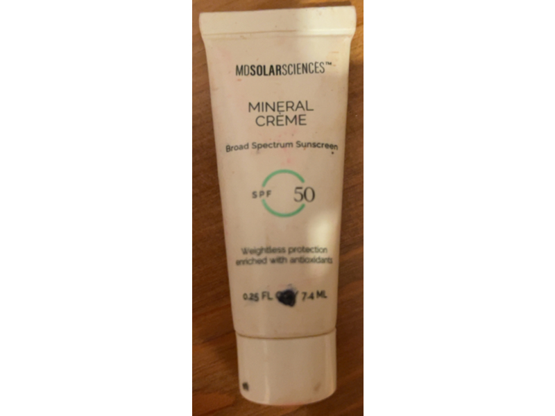 MDSolarSciences Mineral Creme, SPF 50, 0.25 fl oz/7.4 mL