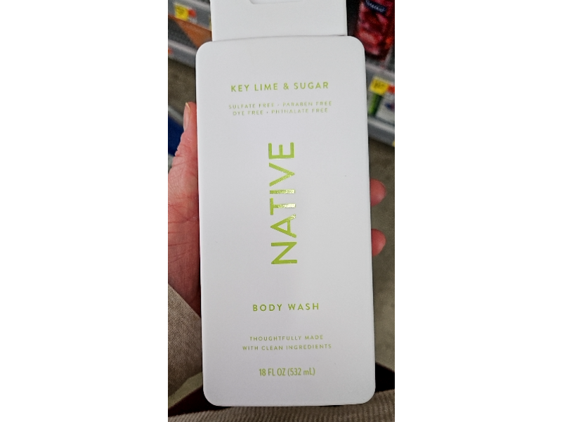 Native Body Wash, Key Lime & Sugar, 18 fl oz/532 mL