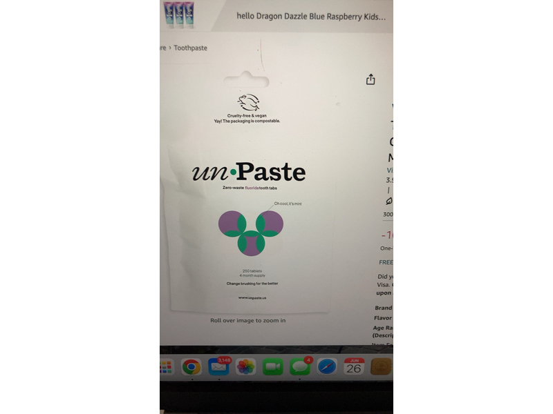 Unpaste Tooth Tablets, Mint, 250 Count