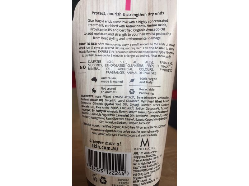 A'kin Moisture Rich Lavender & Anthyllis Leave-In Conditioner, 5.1 fl oz/150 mL