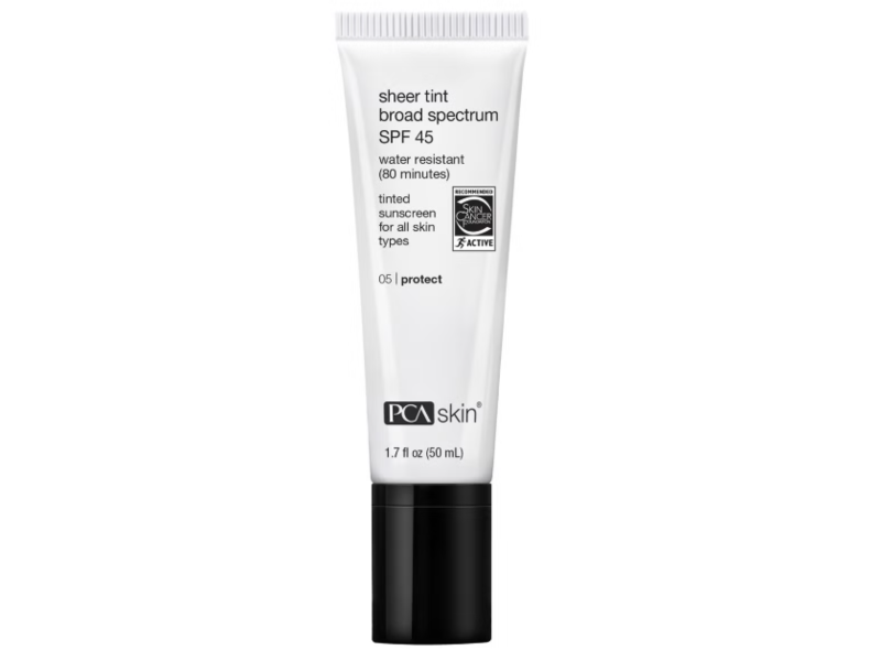 PCA Skin Sheer Tint Broad Spectrum Sunscreen, SPF 45, 05 Protect, 1.7 fl oz/50 m