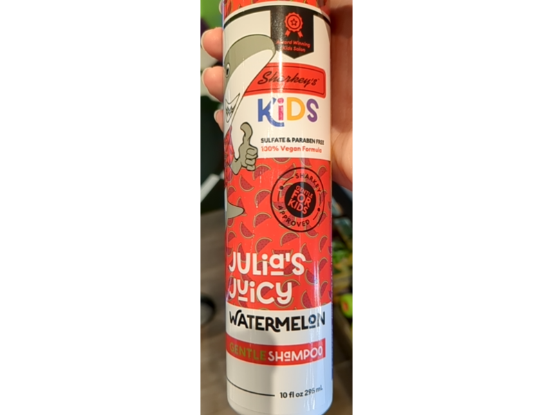 Sharkey's Kids Gentle Shampoo, Juicy Watermelon, 10 fl oz/295 mL