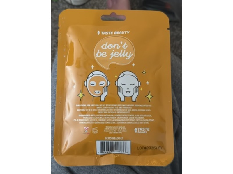 Taste Beauty Jelly Sheet Mask, Pineapple Scented, 2 oz/60 g, 1 Count