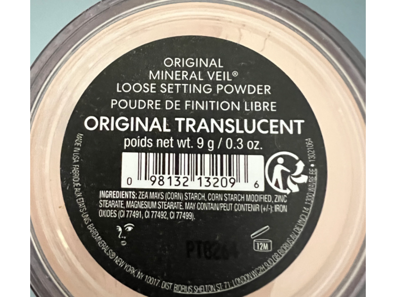 bareMinerals Original Mineral Veil Loose Setting Powder, Translucent, 9 g/0.3 oz