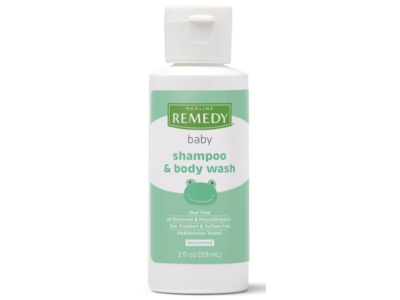 Medline Remedy Baby Shampoo & Body Wash, Unscented, 2 fl oz/59 mL