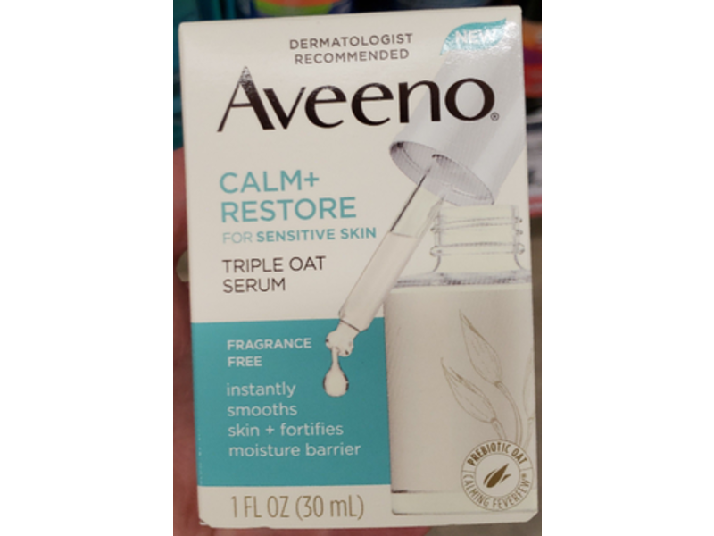 Aveeno Calm+ Restore Triple Oat Serum, 1 fl oz/30 mL