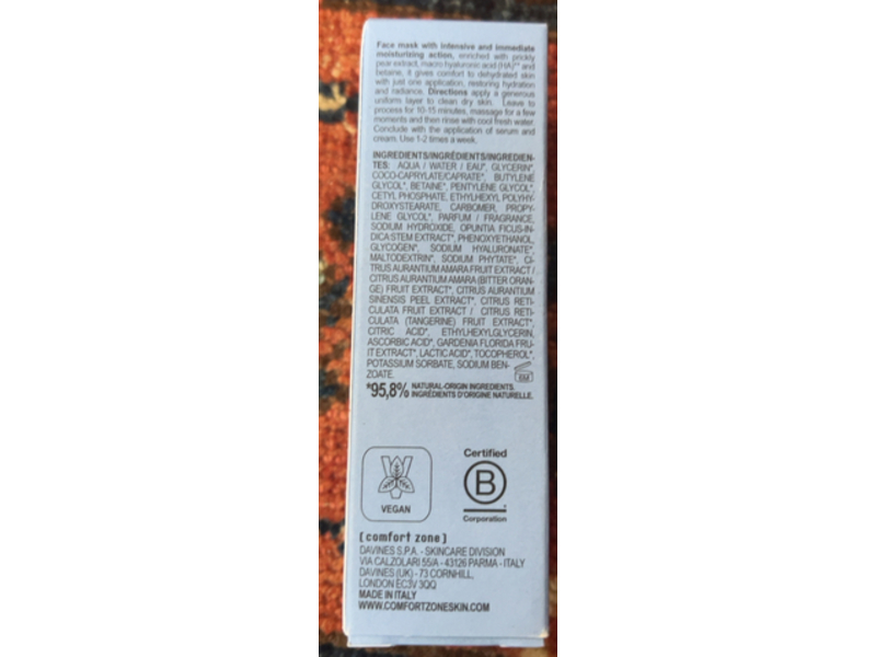 Comfort Zone Hydramemory Hydra Plump Mask, Hydra & Glow, 2.03 fl oz/60 mL