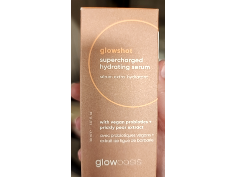 Glowoasis Glowshot Supercharged Hydrating Serum, Probiotics + Prickly Pear Extract, 1.01 fl oz/30 mL