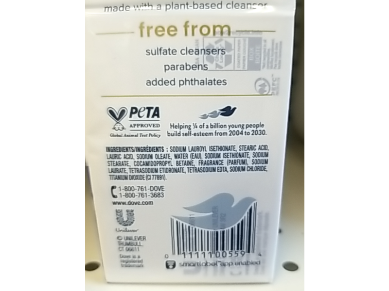 Dove Original Beauty Bar, 3.17 oz/90 g, Count 10