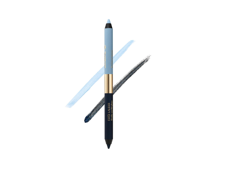 Estee Lauder Smoke And Brighten Kajal Eyeliner Duo, Marine, Sky Blue, 0.02 oz/5 g