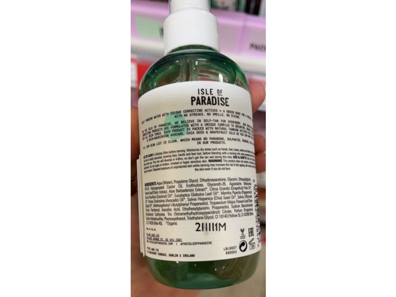 Isle of Paradise Self-Tanning Water, Hello Golden Glow, Medium, 6.76 fl oz/200 mL