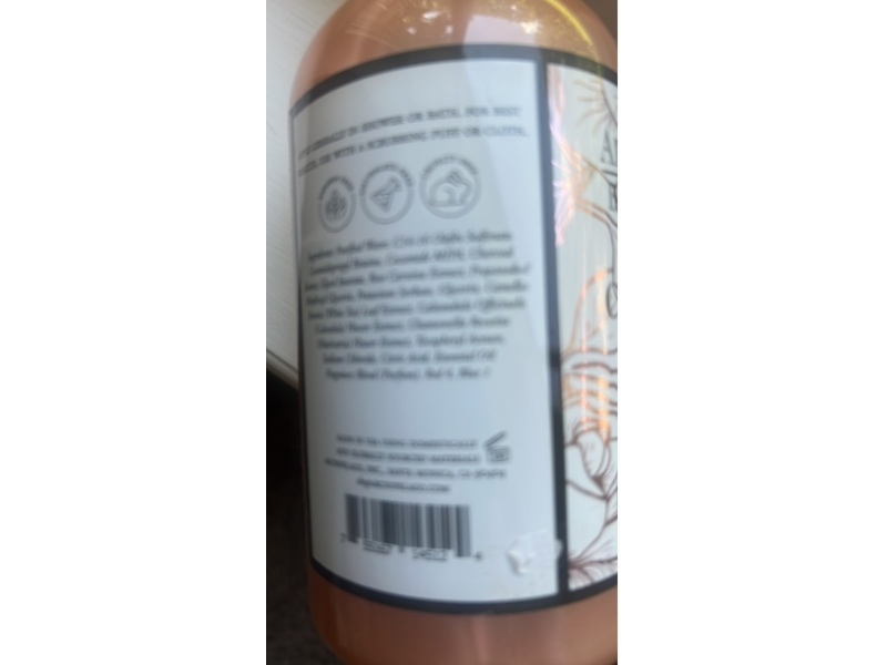 Archipelago Botanicals Body Wash, Charcoal Rose, 17 fl oz/503 mL