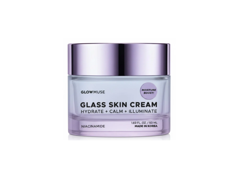 Glowmuse Glass Skin Cream, Niacinamide, 1.69 fl oz/50 mL